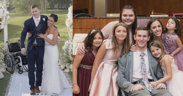 Paralyzed Groom Who Miraculously Walked Down Aisle Has Adopted 5 Girls With His Wife.