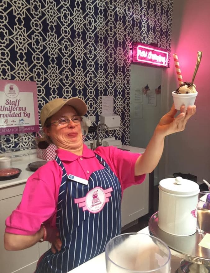 Ice cream shop only hires workers with special needs to "restore friendliness to the hospitality industry." Credit: Howdy Homemade - Facebook