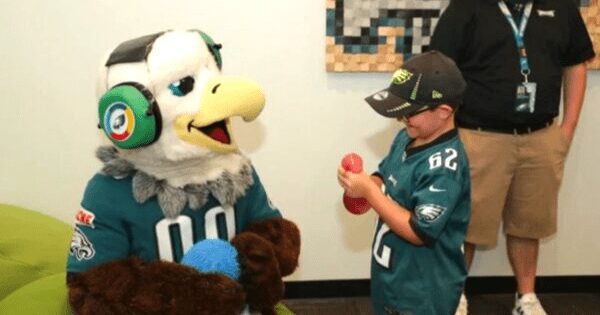 The Philadelphia Eagles open a sensory room for autism fans so families don't have to leave the game. 