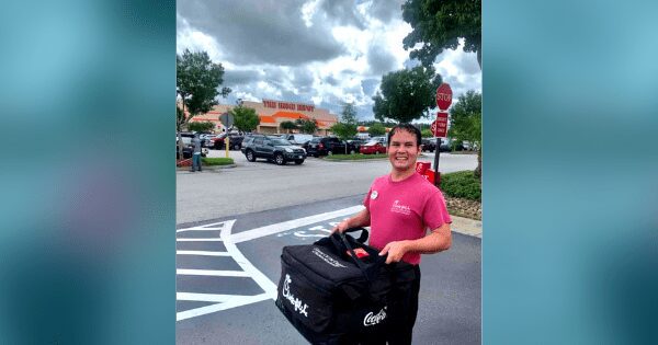 Chick-fil-A surprises Home Depot employees with free lunch for helping Floridians before Hurricane Dorian.