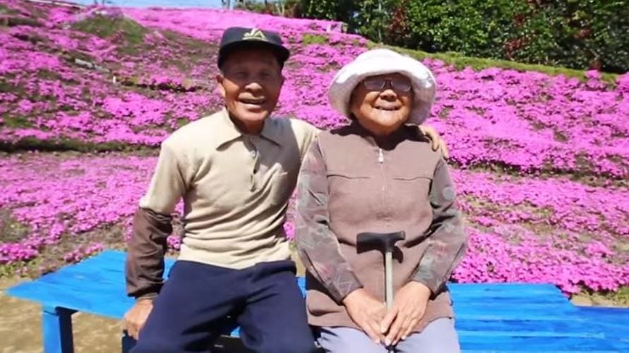 Loving husband spends 2 years planting thousands of beautiful flowers for his blind wife to smell. 
