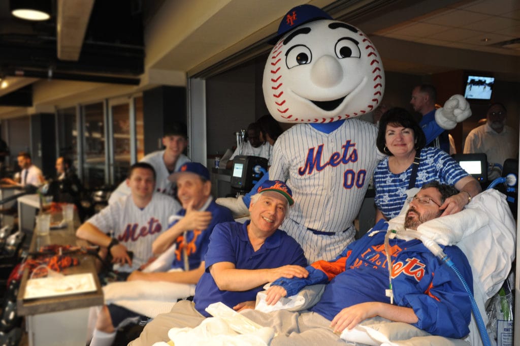 Mr. Met and family