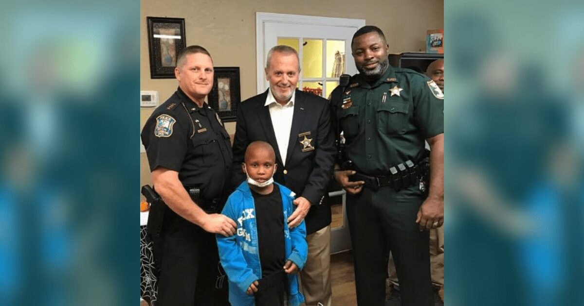 Florida sheriff surprises 7-year-old boy battling cancer with an all expenses paid, dream trip to Disney World