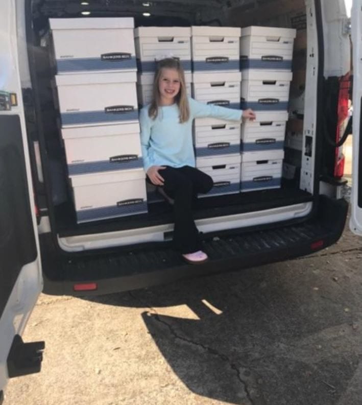 Compassionate 9-year-old raises enough money to buy over 100 thanksgiving dinners for families in need.
