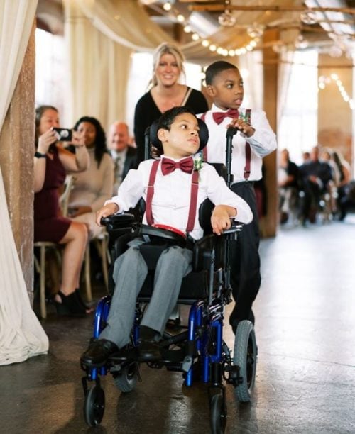 Teacher who was deeply impacted by three of her special needs students invited them to be in her wedding