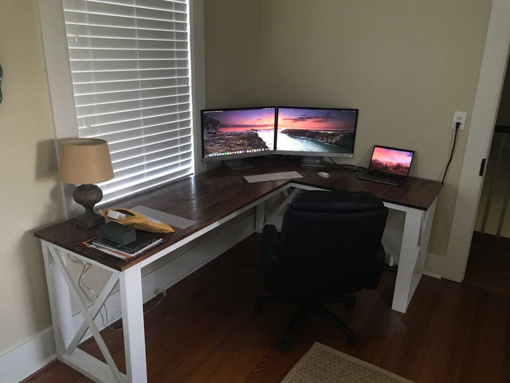 Colby's custom desk he built himself.