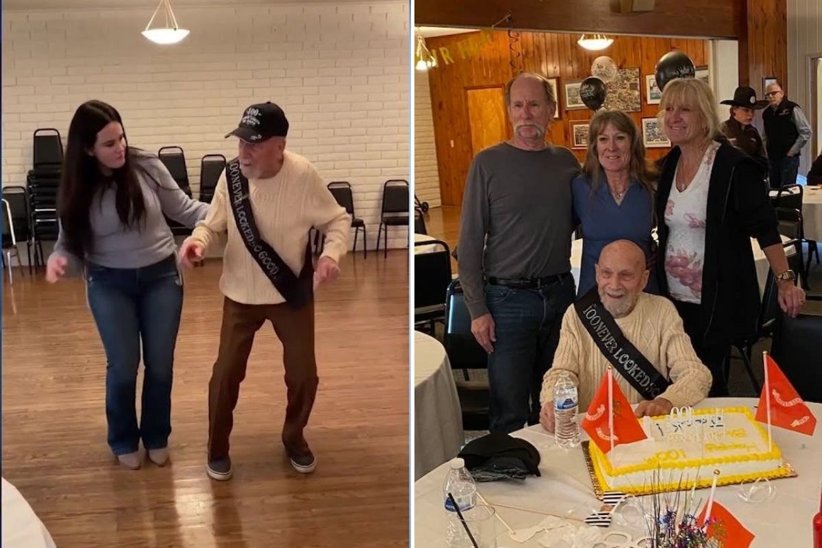 WWII veteran celebrates 100th birthday by dancing to his favorite song