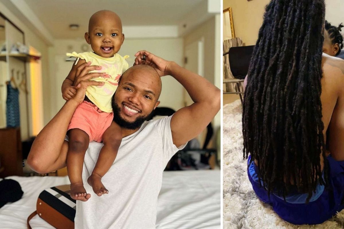 After a decade of growing dreadlocks, dad shaves head to support daughter undergoing chemo