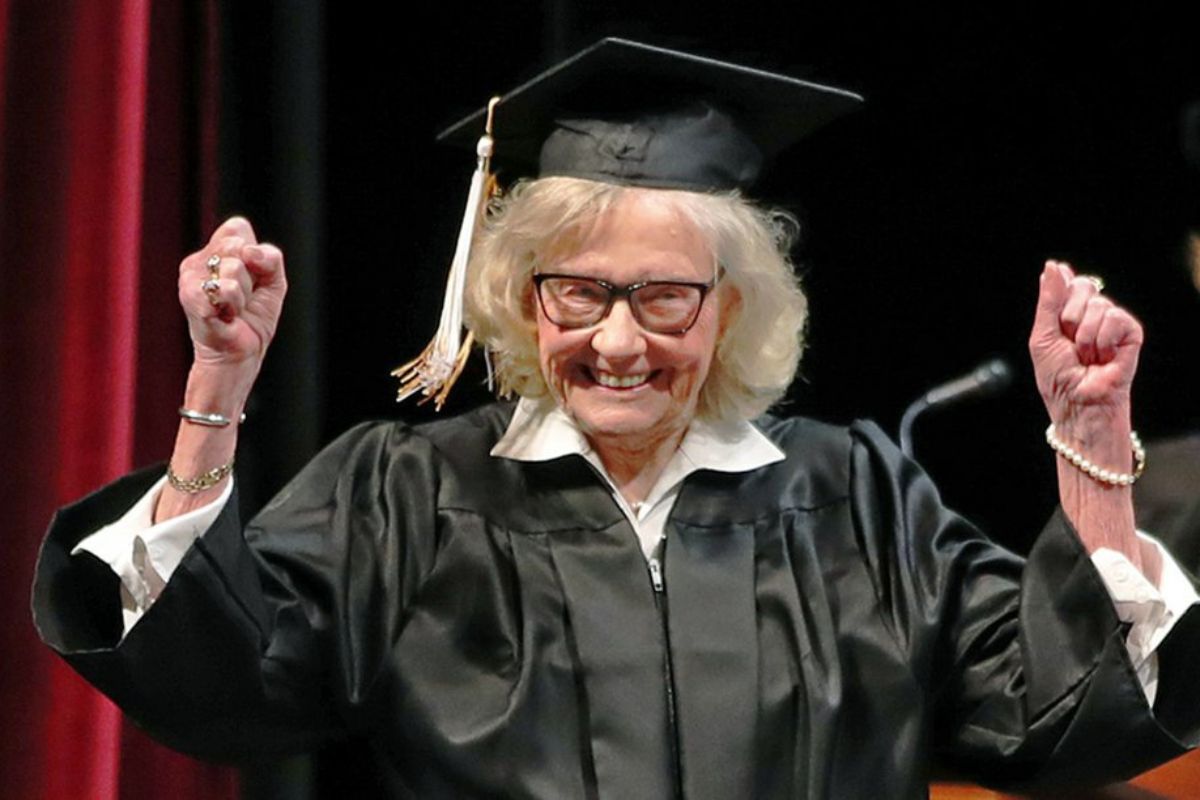 84-year-old woman earns college degree nearly 7 decades after dropping out.