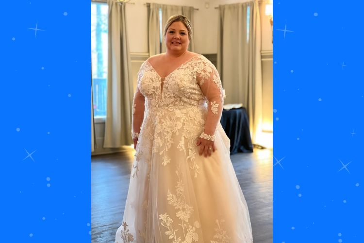 Newlywed gives away $3k wedding dress to future bride who couldn't afford one. (Gwendolyn Stulgis).