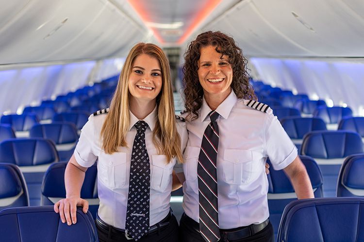 Mother & daughter team up to fly commercial airplanes together - "a dream come true" (Southwest Airlines Co. | Schelly Stone)