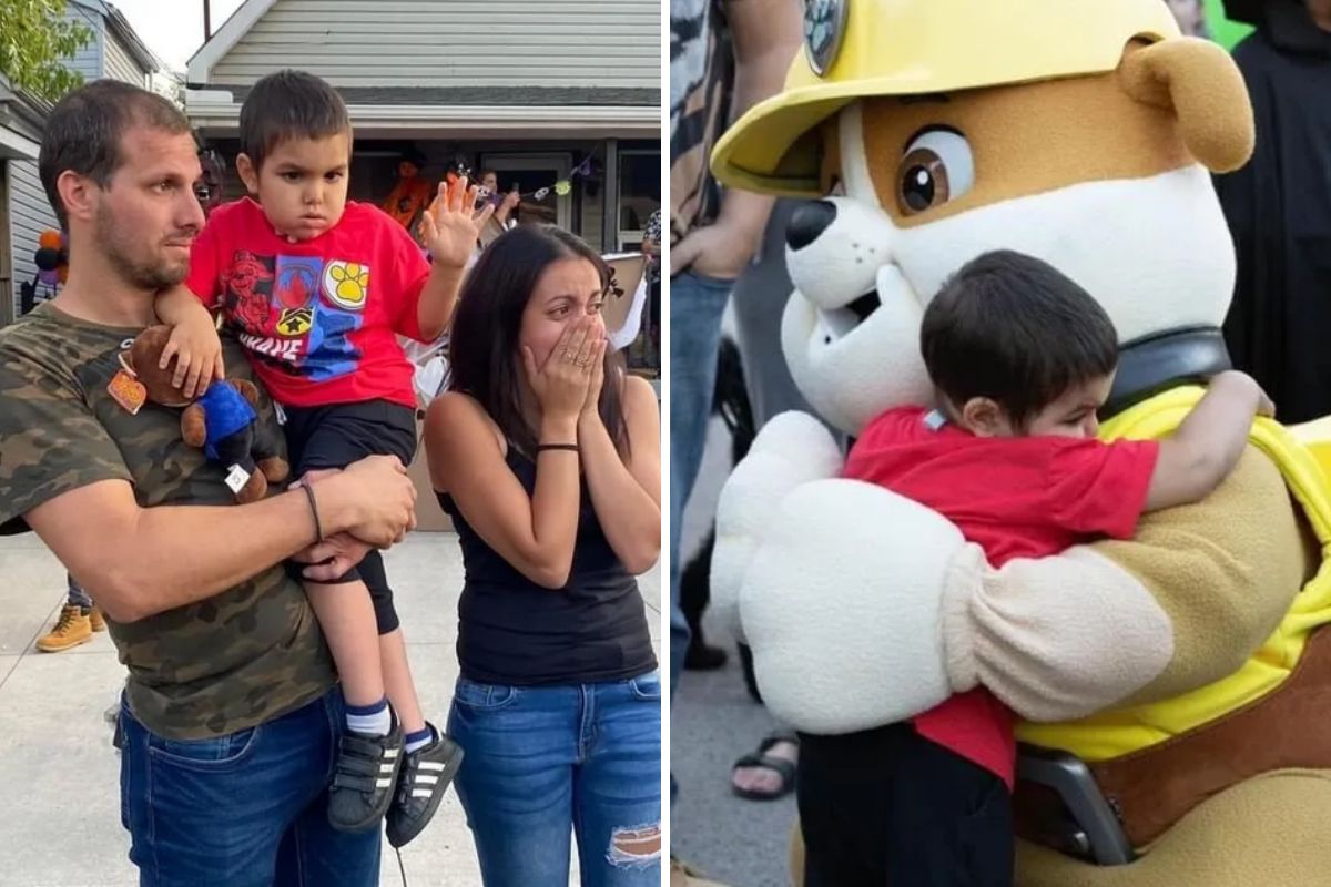 5-year-old with brain cancer gets wish of early Halloween as hundreds of strangers dress up to celebrate. (Paula Tzouanakis Anderson)