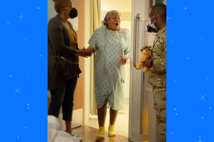 Military husband returns from deployment to surprise pregnant wife in the hospital before delivery. (Advocate Aurora Health)