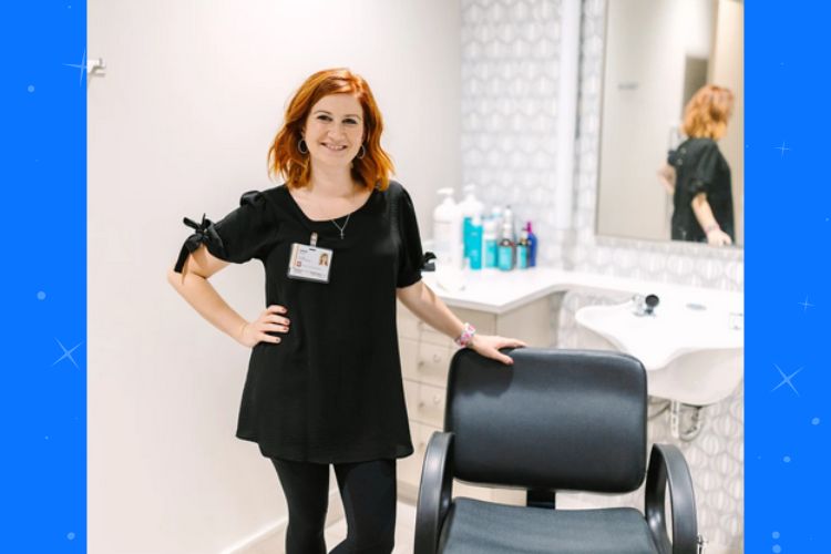 Mom of girl born prematurely opens hair salon in hospital to pamper parents of NICU babies. (Ronald McDonald House Charities of Central Indiana)